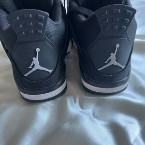 Jordan Black and White Retro Heel Jumpman Sneakers. Size 10.5